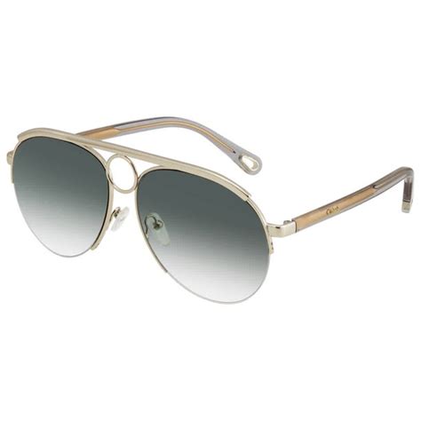 chloe ce152s|Chloe Gold Pilot Ladies Sunglasses CE152S 838 59 .